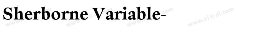 Sherborne Variable字体转换